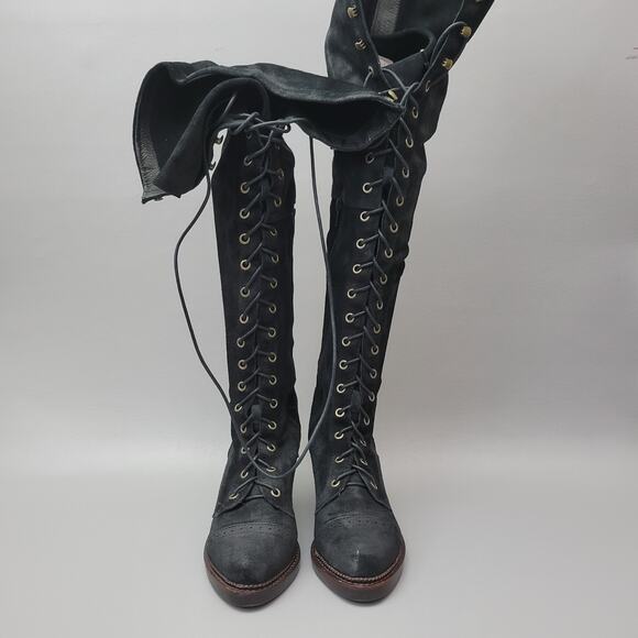 Stylish Black Over the Knee Boots - Picture 8 of 16